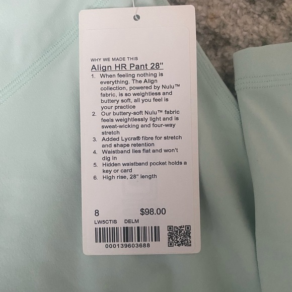 lululemon Align™ High-Rise Pant Delicate Mint - Picture 4 of 7